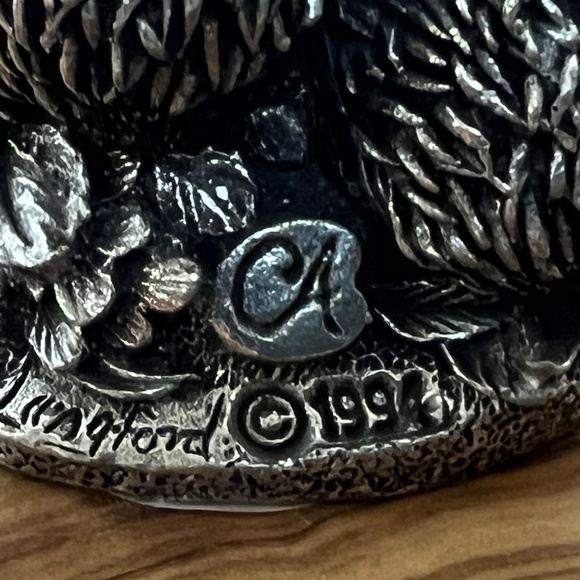 Royal Selangor Pewter Mini Hedgehogs Vintage 1994 Pristine 90’s Figurine - Picture 6 of 7